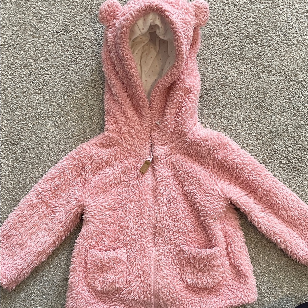 Carter's Pink Fuzzy Hooded Jacket